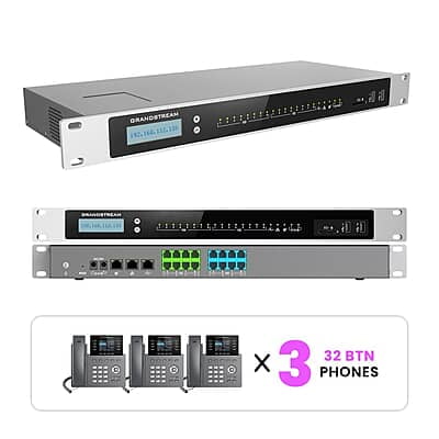 Grandstream Phone System Kits with 32-Button Phones