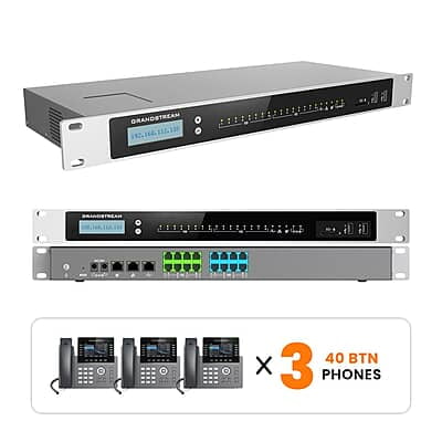 Grandstream Phone System Kits with 40-Button Phones 