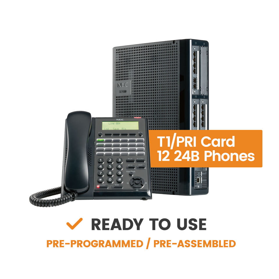 NEC SL2100 T1/PRI System Kit with (12) 24-Button Phones