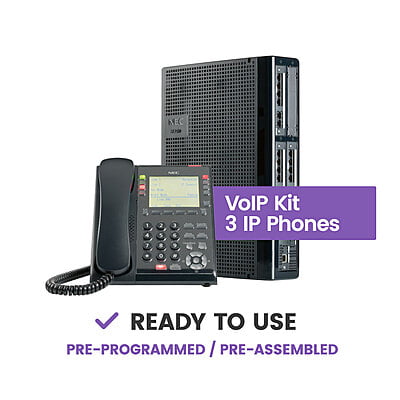 NEC SL2100 System Kit with (3) Desi-Less IP Phones